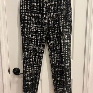 New Talbots Black and White Patterned Women’s Pants